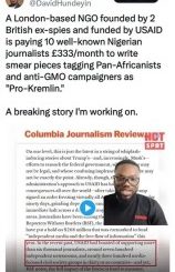 David Hundeyin Accuses 10 Nigerian Journalists Of Benefiting From USAID (Full List)