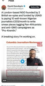 David Hundeyin Accuses 10 Nigerian Journalists Of Benefiting From USAID (Full List)