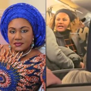 Former Anambra First Lady Ebele Obiano gets into altercation with fellow passenger on airplane (video)