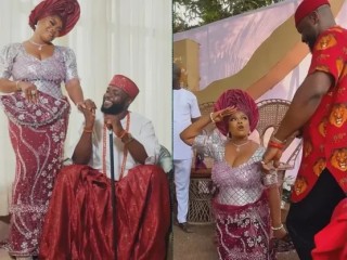 Ruby Ojiakor’s Dramatic Display Steals Show At Her Traditional Wedding