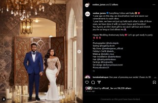 ‘You are life’s best gift to me’ – Veekee James celebrates husband on first anniversary