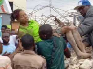 Nine rescued in three-storey building collapse in Lagos