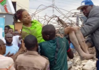 Nine rescued in three-storey building collapse in Lagos
