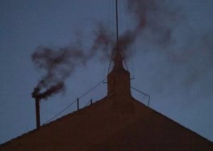 Black smoke wafting from the Vatican’s Sistine Chapel signals no pope elected in first conclave vote (Photos)