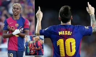 Lamine Yamal ‘set to take Lionel Messi’s iconic No 10 shirt at Barcelona after signing new deal with €1BILLION release clause’