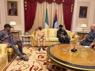 Davido, his father and Governor Adeleke visits Tinubu (photos)