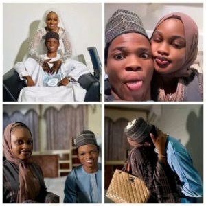 “Leadership is not by age” – 22-year-old newlywed Nigerian woman writes as she shares photos with 22-year-old husband